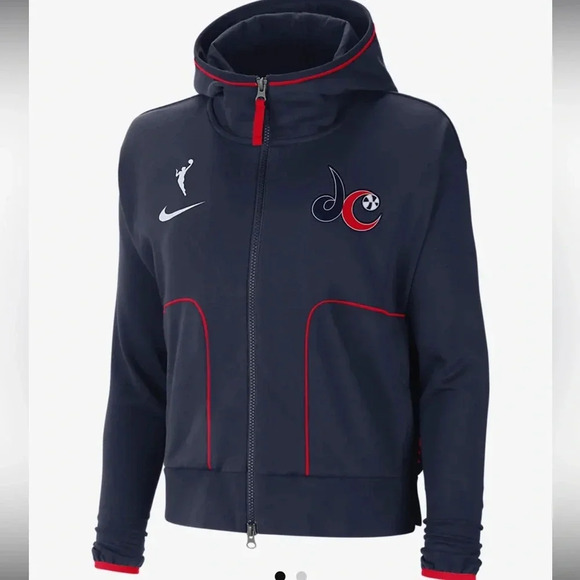 Washington Mystics Women's Nike WNBA Knit Jacket Oversized Size S Snap Side NWOT - Picture 1 of 7